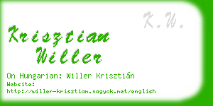 krisztian willer business card